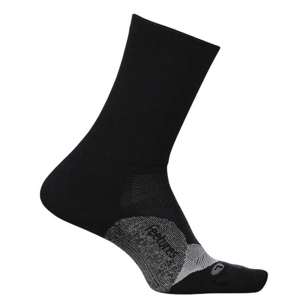 Feetures Elite Light Cushion Mini Crew Socks Men XL Black Stretch Sports BUU1121